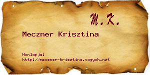 Meczner Krisztina névjegykártya